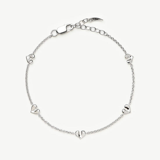 Molten Heart Mini Charm Bracelet | Sterling Silver Bracelet Missoma 