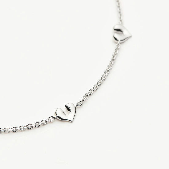 Molten Heart Mini Charm Bracelet | Sterling Silver Bracelet Missoma 