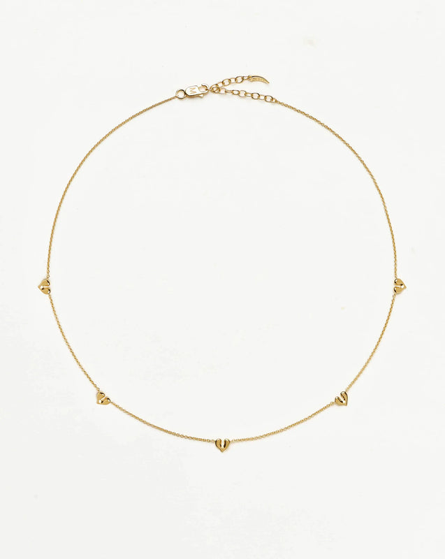 Molten Heart Mini Charm Choker | 18k Gold Vermeil