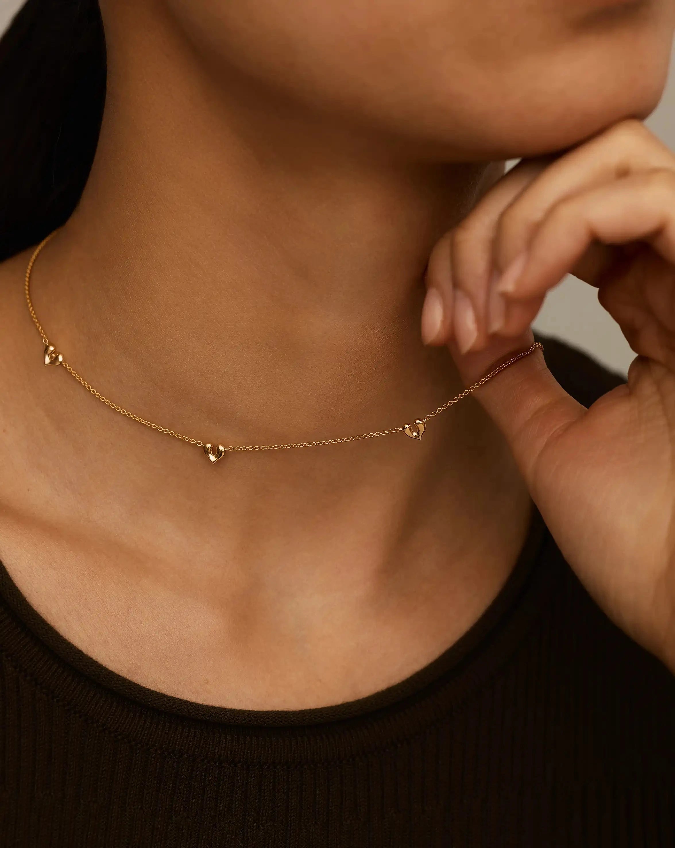 Molten Heart Mini Charm Choker | 18k Gold Vermeil Necklaces Missoma 