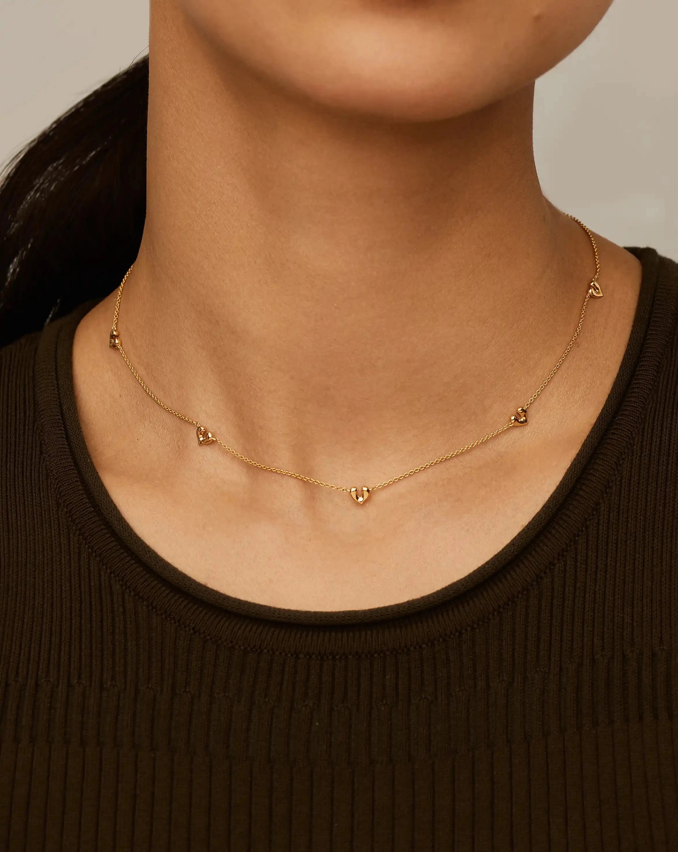 Molten Heart Mini Charm Choker | 18k Gold Vermeil Necklaces Missoma 