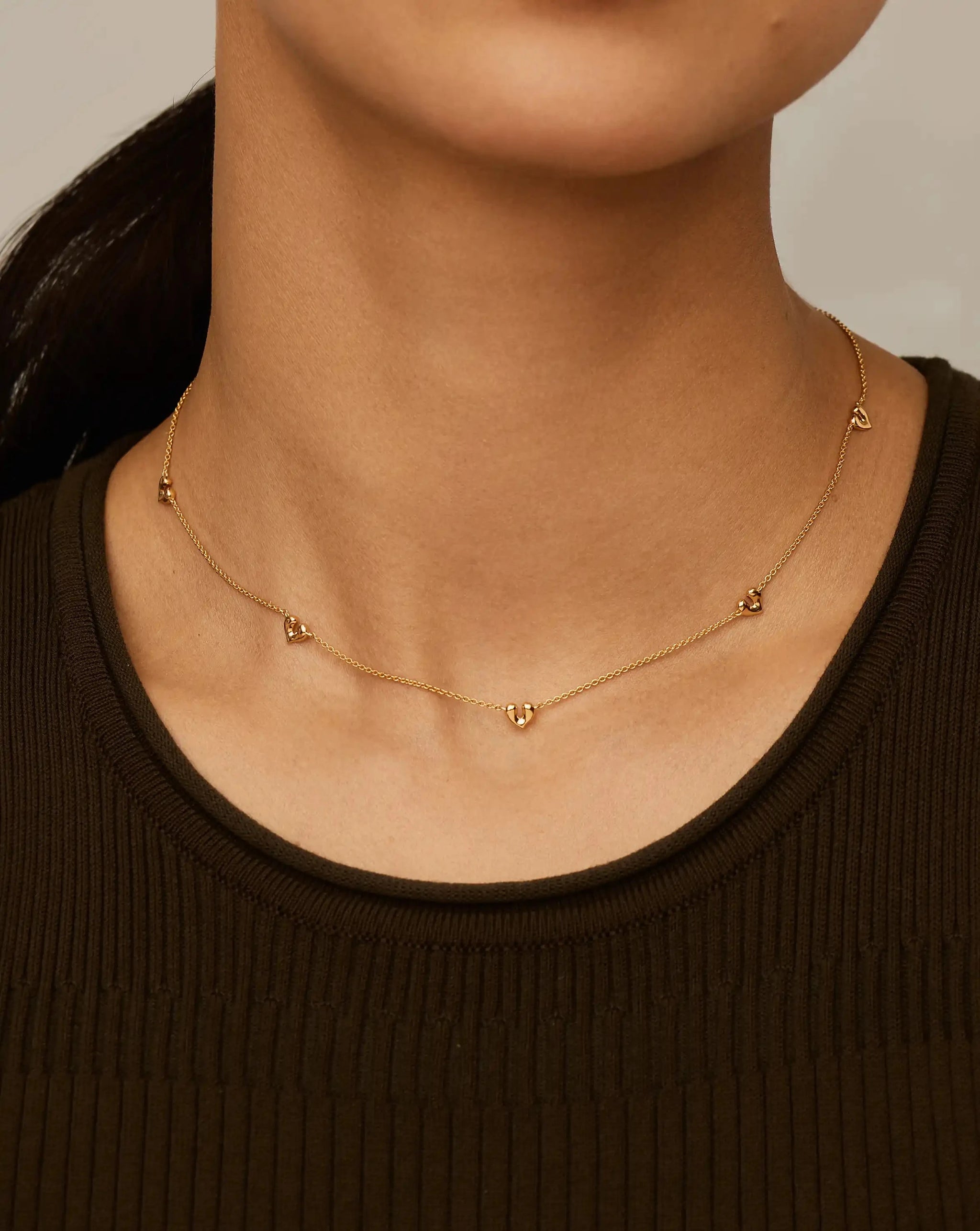 Molten Heart Mini Charm Choker | 18k Gold Vermeil Necklaces Missoma 