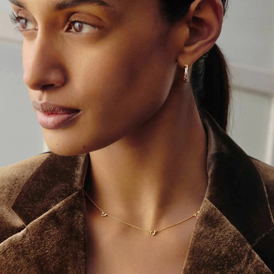 Molten Heart Mini Charm Choker & Bracelet Set | 18k Gold Vermeil Layering Sets Missoma 