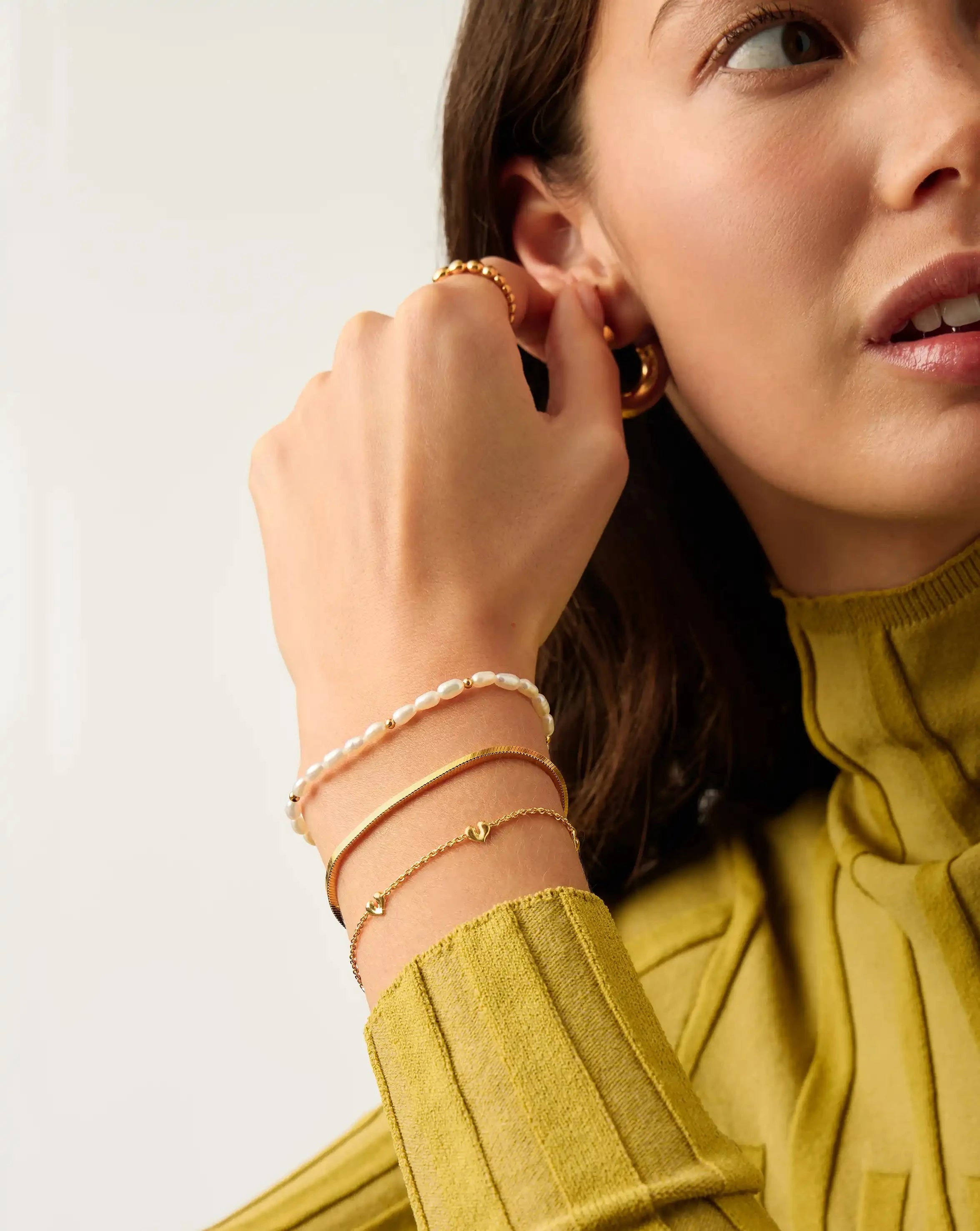 Molten Heart Mini Charm Choker & Bracelet Set | 18k Gold Vermeil Layering Sets Missoma 