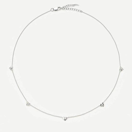 Molten Heart Mini Charm Choker | Sterling Silver Necklace Missoma 