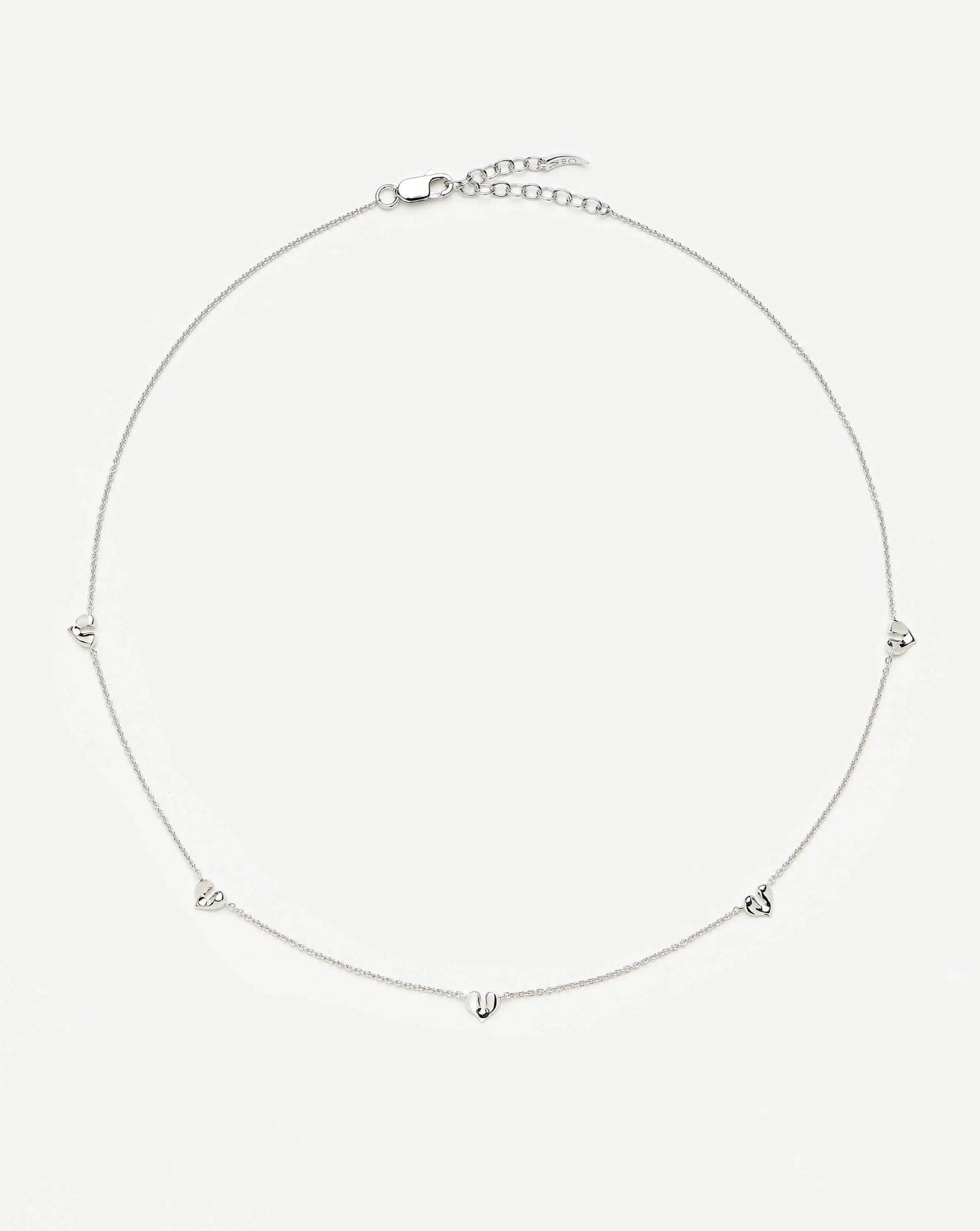 Molten Heart Mini Charm Choker | Sterling Silver Necklace Missoma 