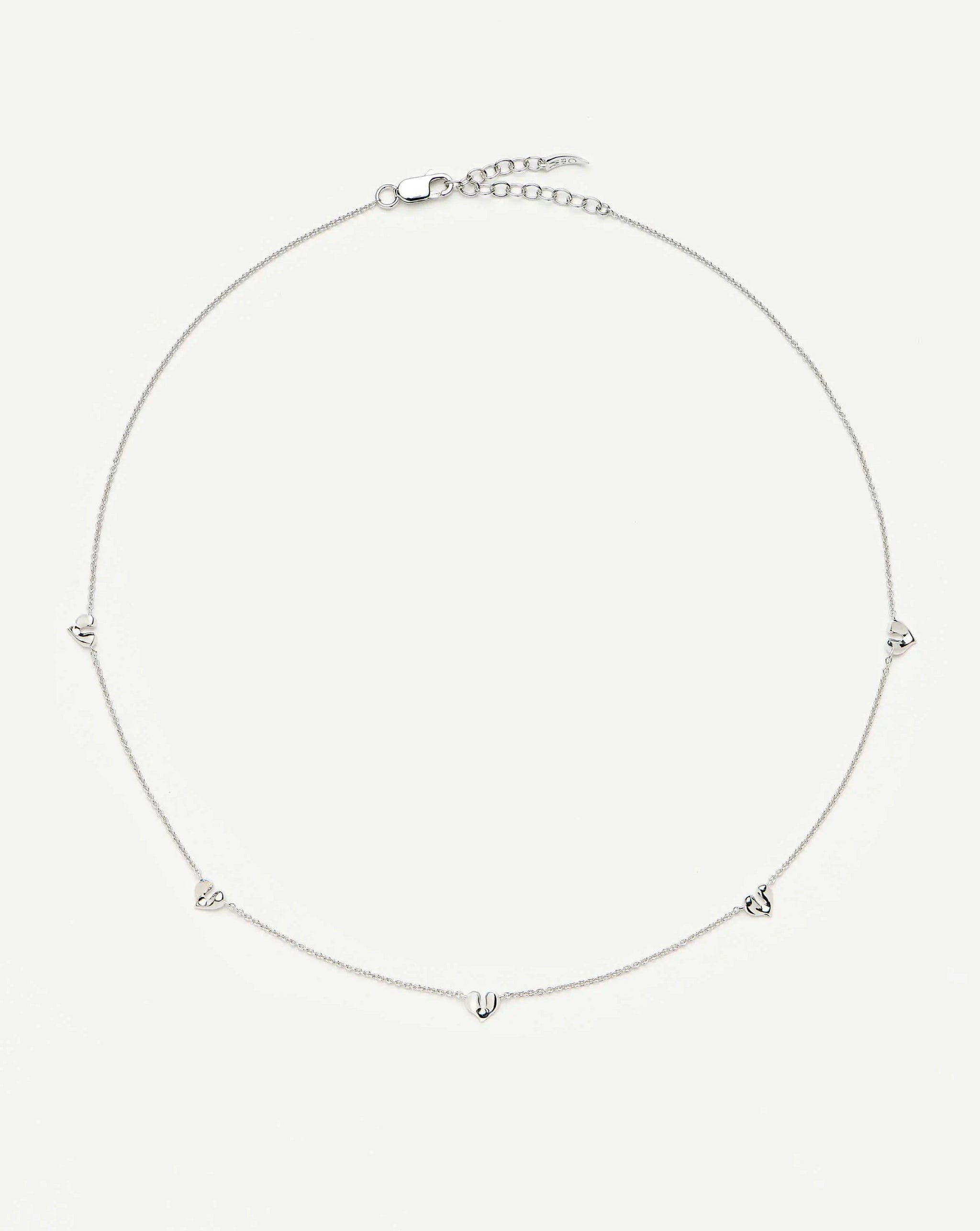 Molten Heart Mini Charm Choker | Sterling Silver Necklace Missoma 