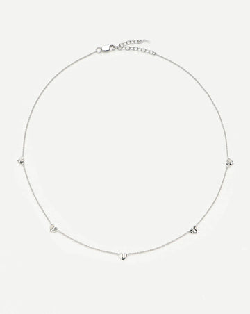Molten Heart Mini Charm Choker | Sterling Silver Necklace Missoma 