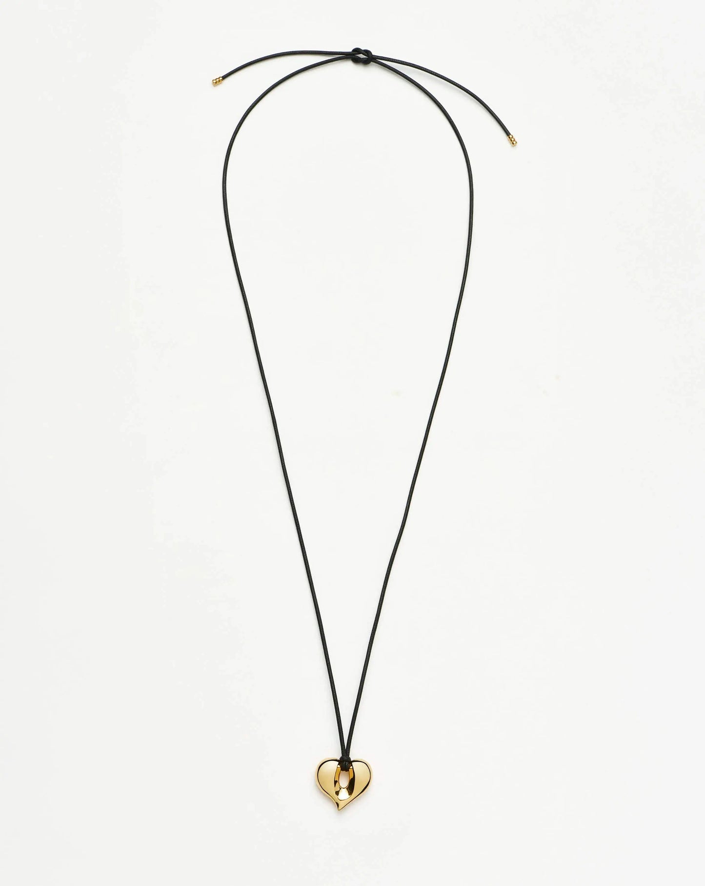 Molten Heart Pendant Cord Necklace | 18k Gold Plated Necklace Missoma 