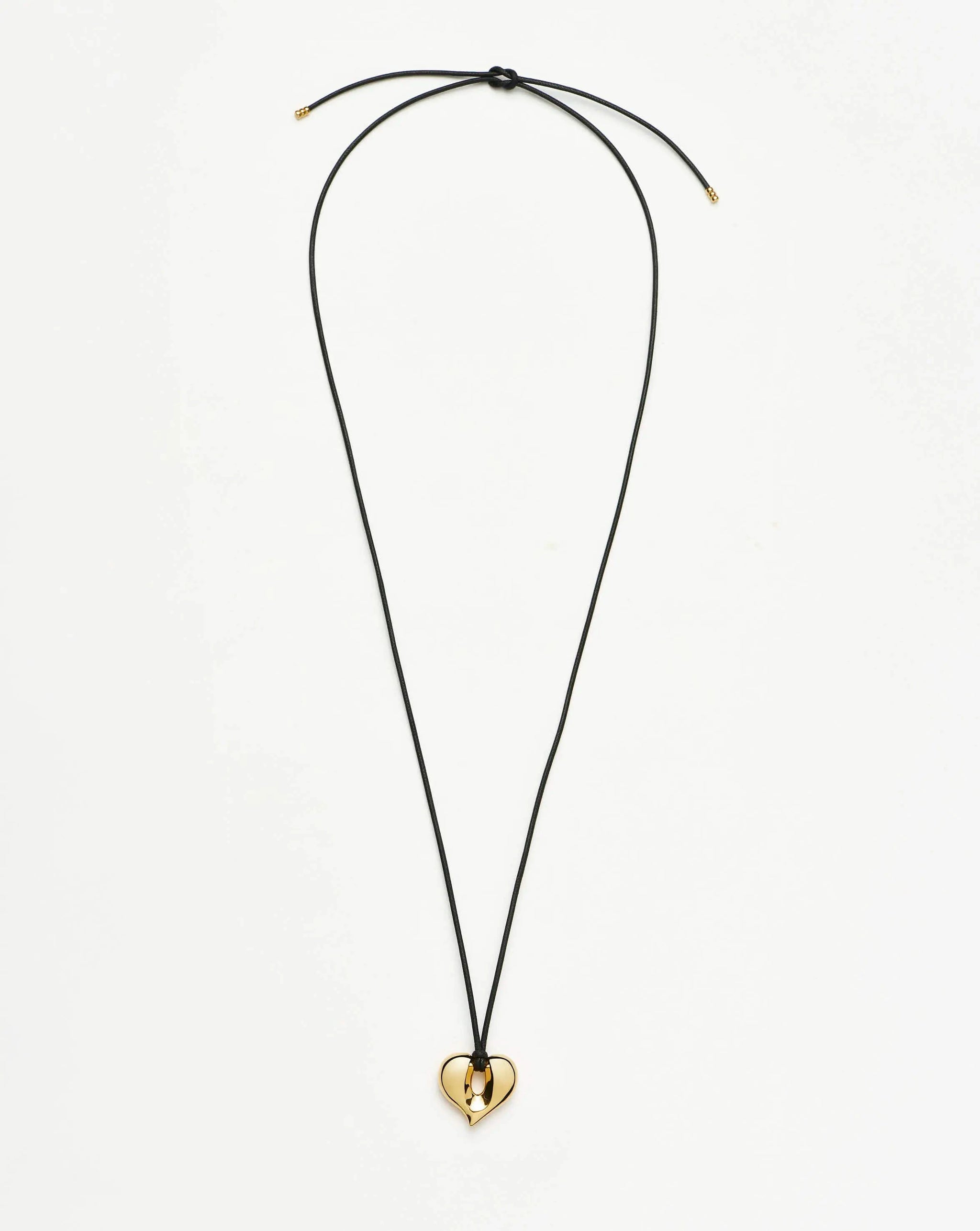 Molten Heart Pendant Cord Necklace | 18k Gold Plated Necklace Missoma 