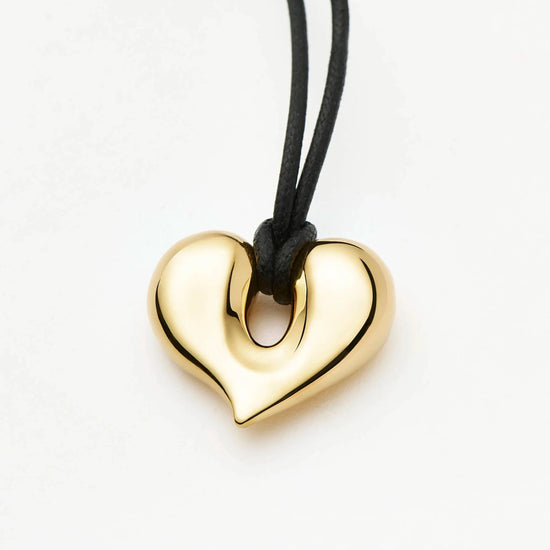 Molten Heart Pendant Cord Necklace | 18k Gold Plated Necklace Missoma 
