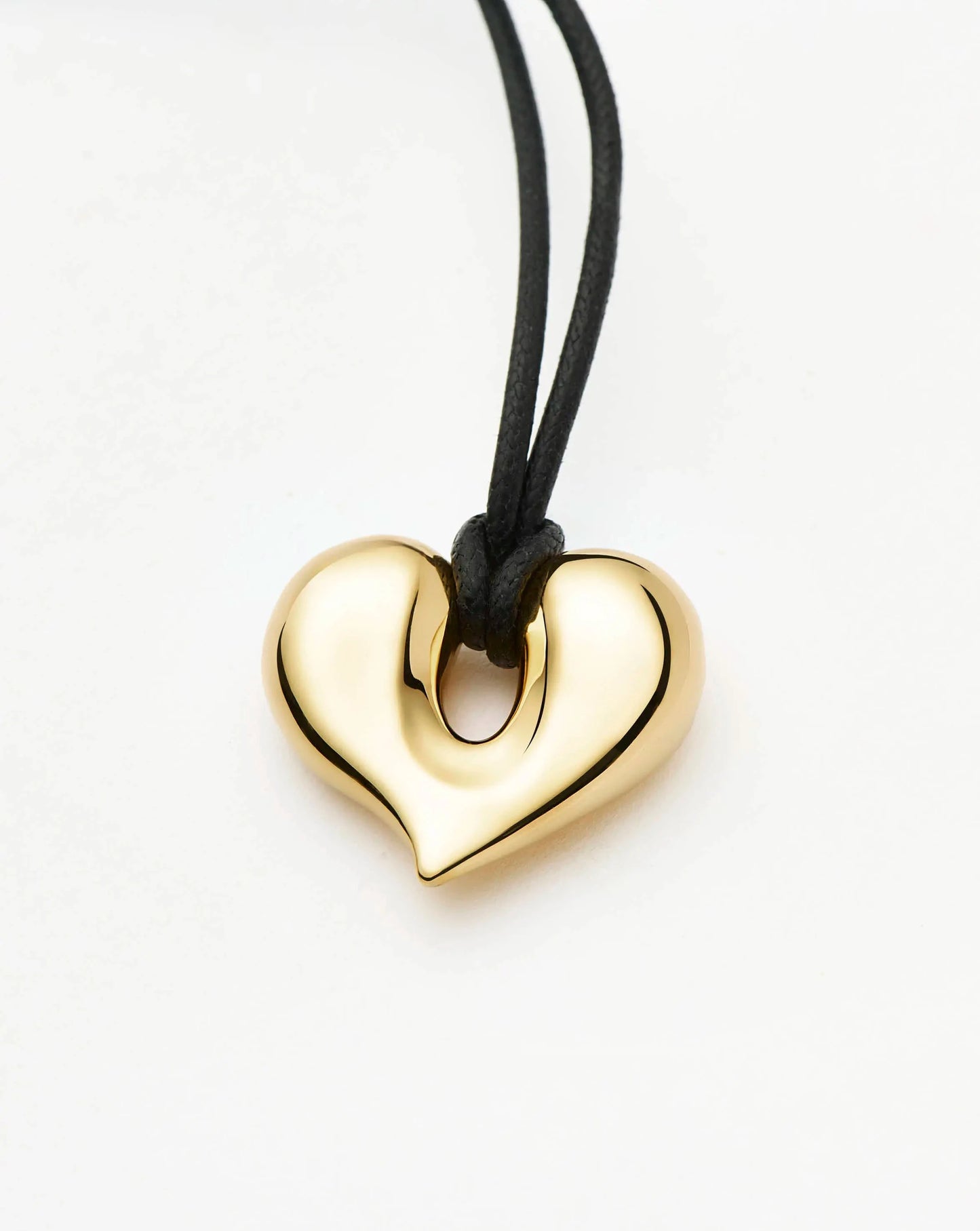 Molten Heart Pendant Cord Necklace | 18k Gold Plated Necklace Missoma 