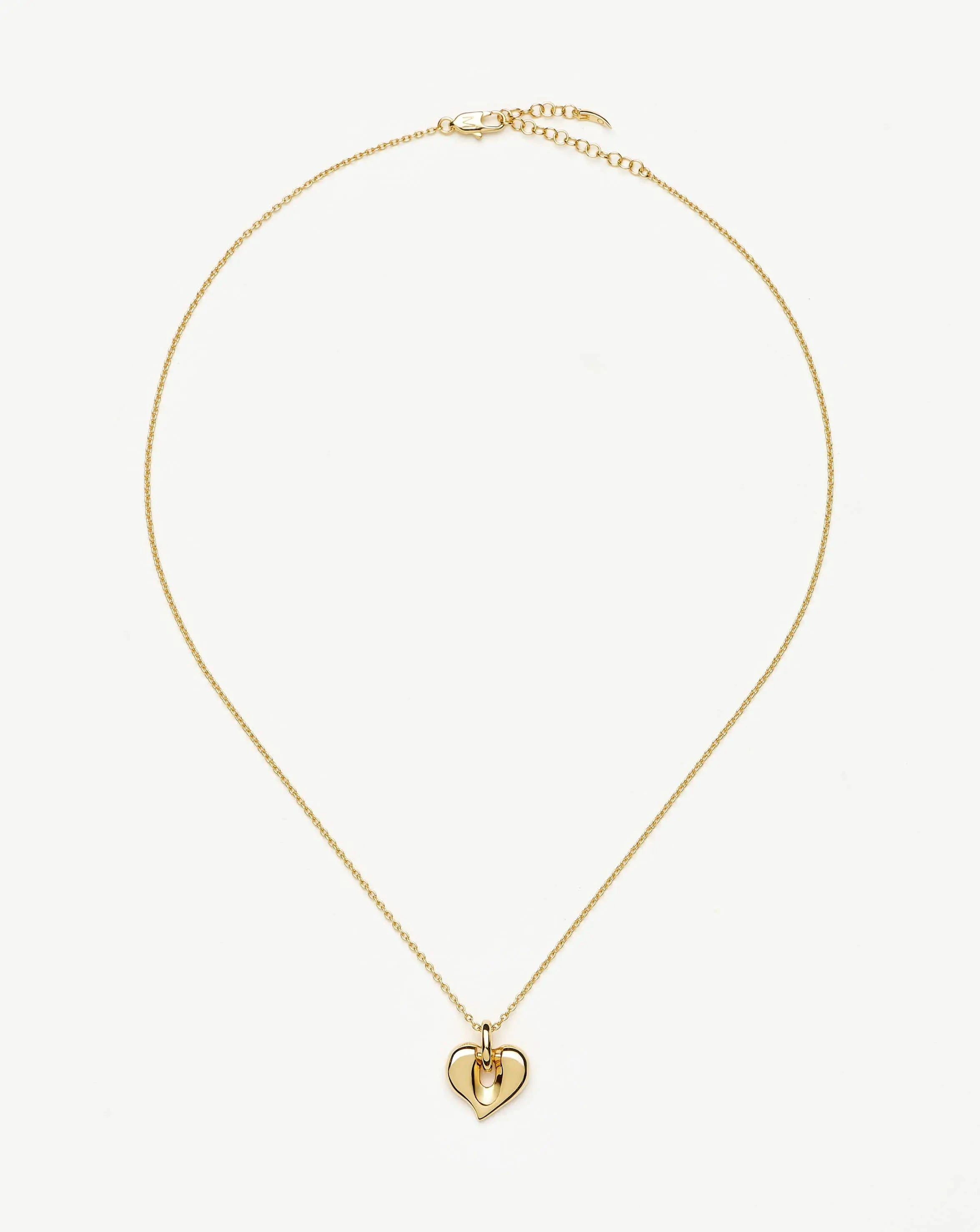 Molten Heart Pendant Necklace | 18k Gold Plated Necklace Missoma 