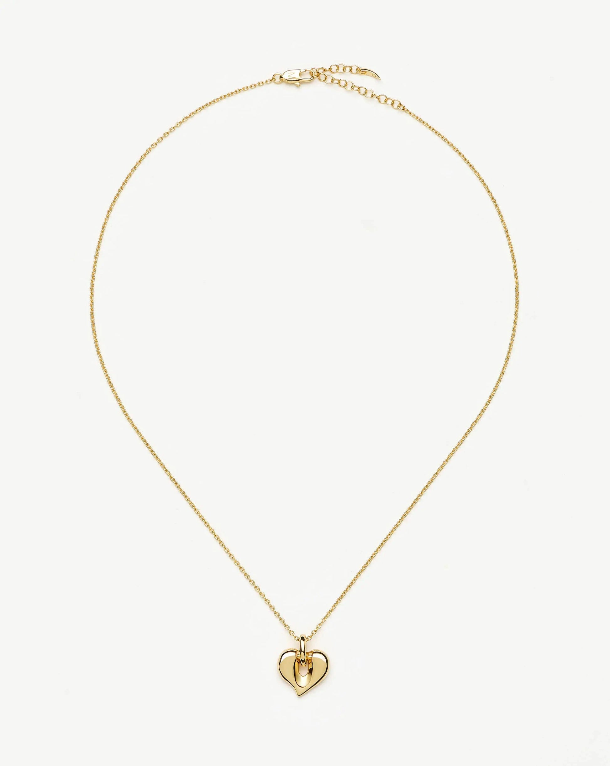 Molten Heart Pendant Necklace | 18k Gold Plated Necklace Missoma 