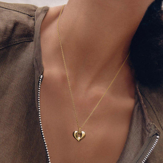 Molten Heart Pendant Necklace | 18k Gold Plated Necklace Missoma 