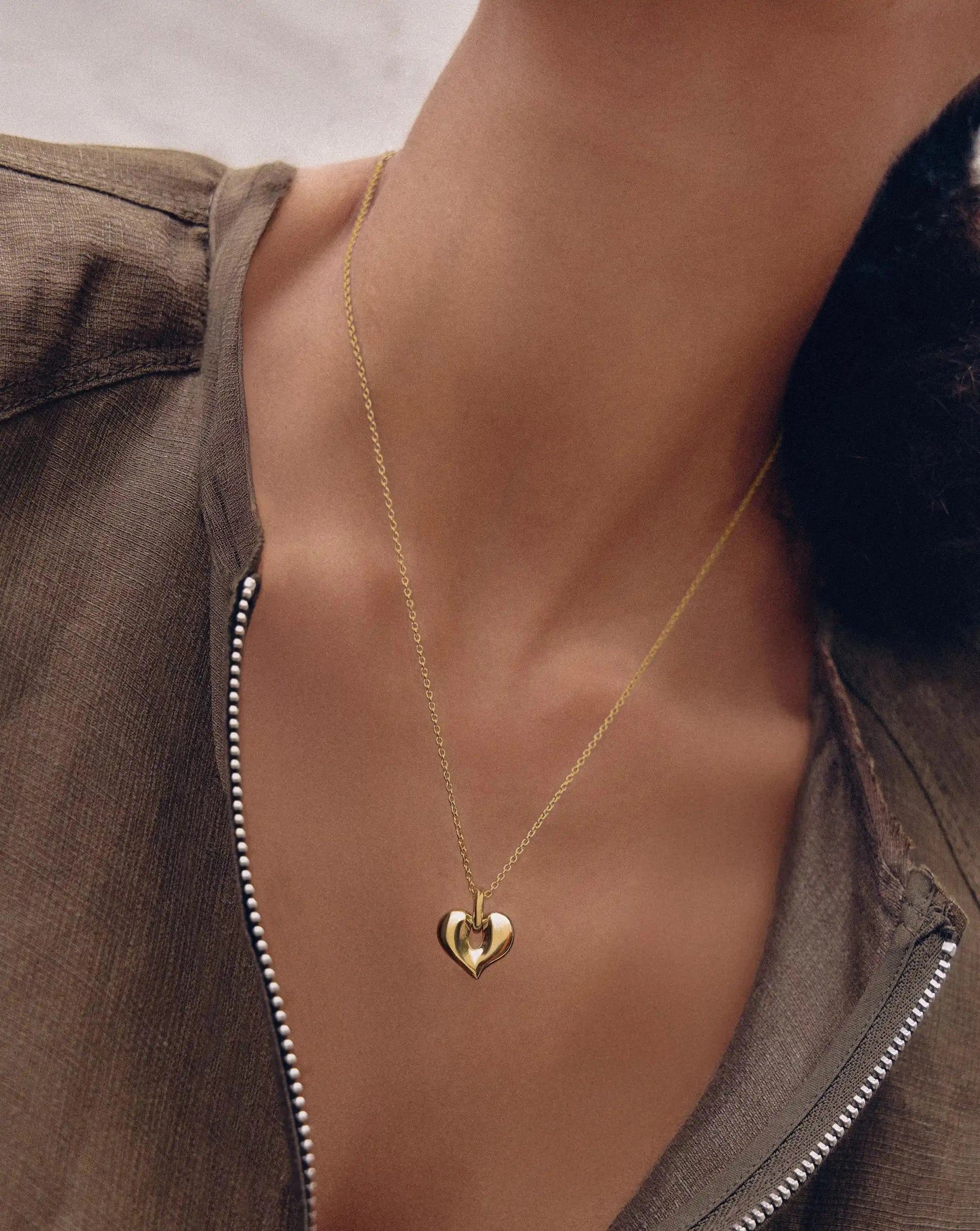 Molten Heart Pendant Necklace | 18k Gold Plated Necklace Missoma 