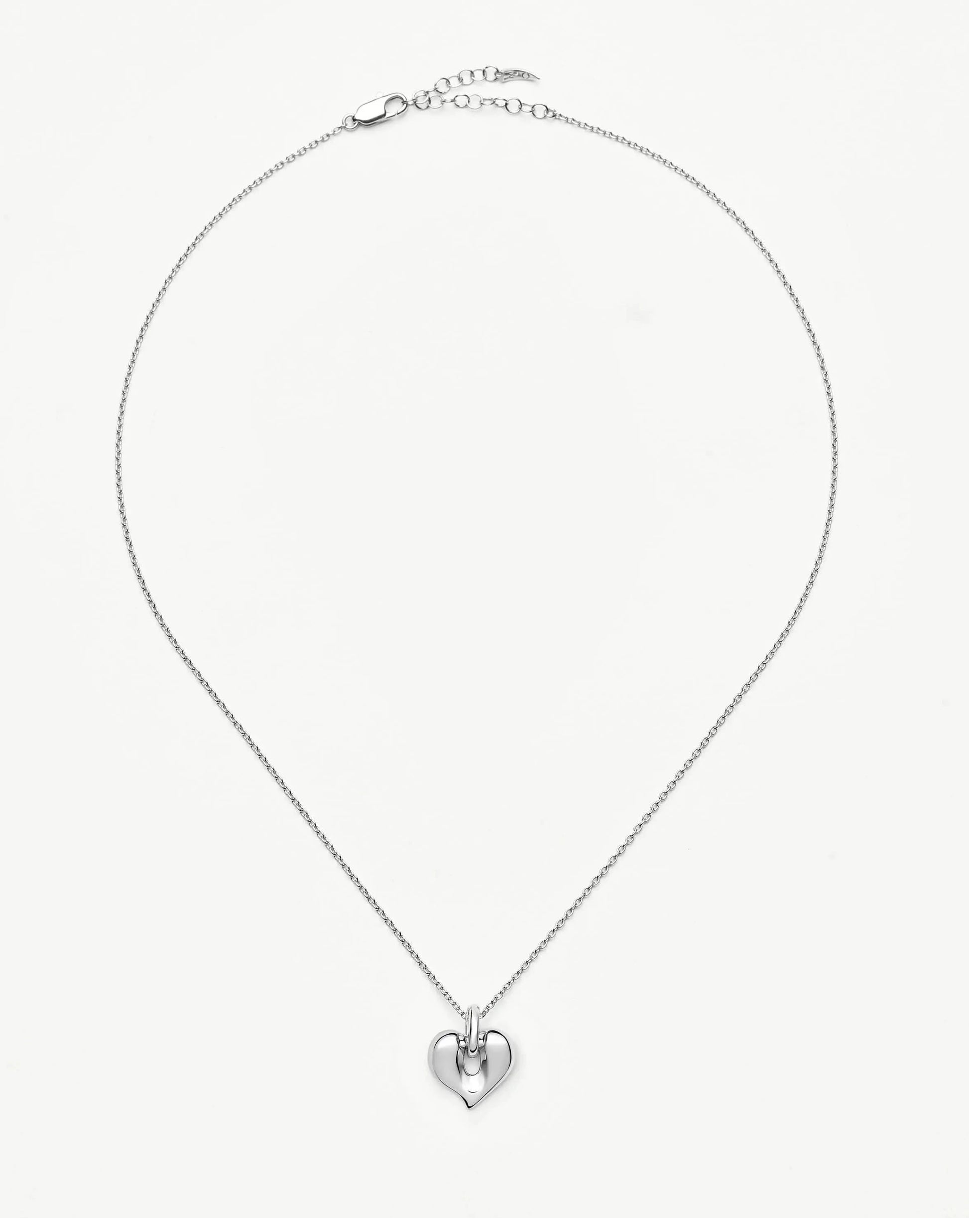 Molten Heart Pendant Necklace | Silver Plated Necklace Missoma 