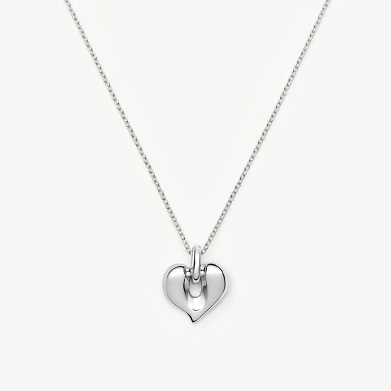 Molten Heart Pendant Necklace | Silver Plated Necklace Missoma 