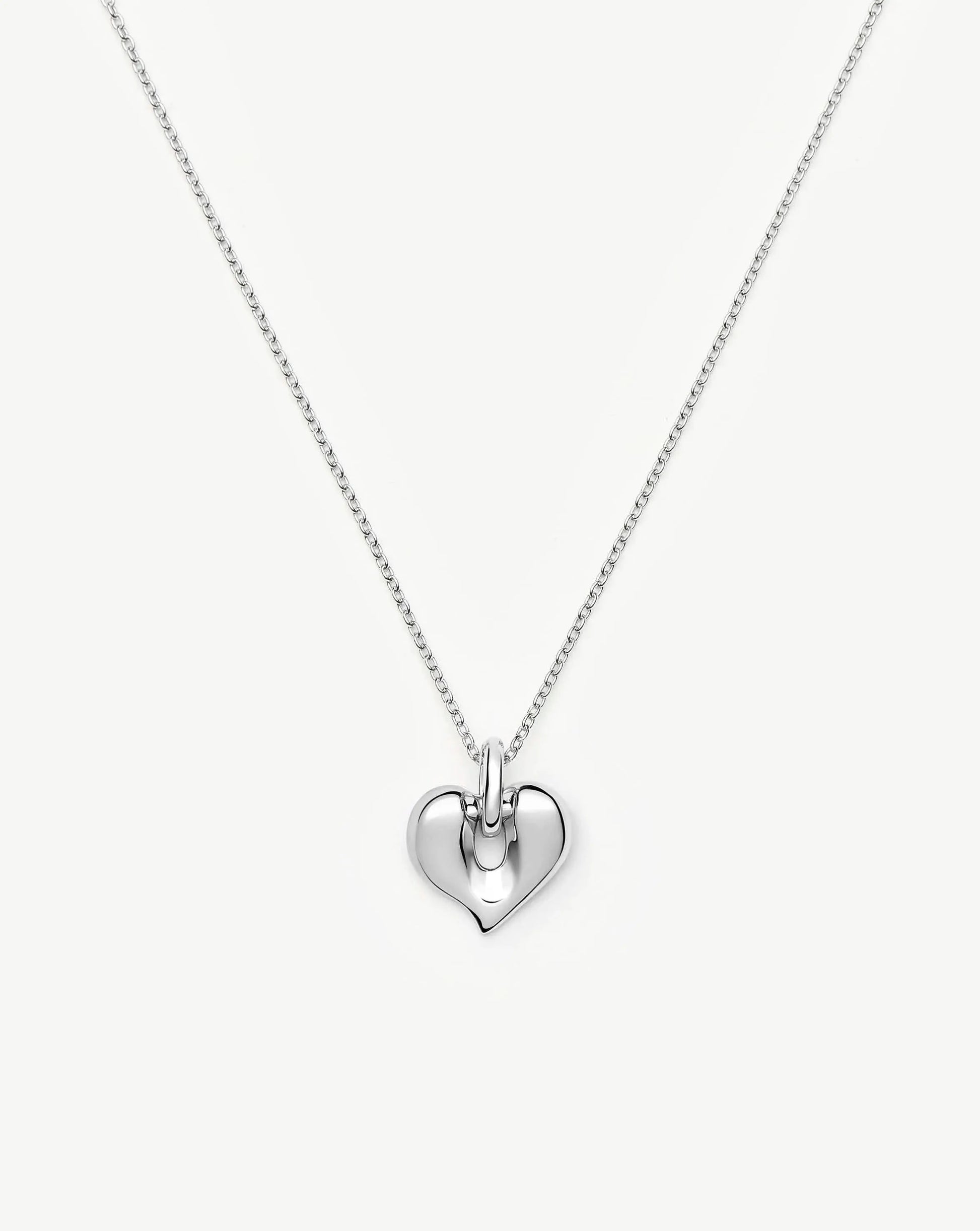 Molten Heart Pendant Necklace | Silver Plated Necklace Missoma 
