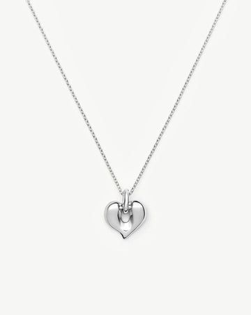 Molten Heart Pendant Necklace | Silver Plated Necklace Missoma 