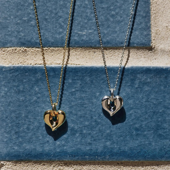Molten Heart Pendant Necklace | Silver Plated Necklace Missoma 