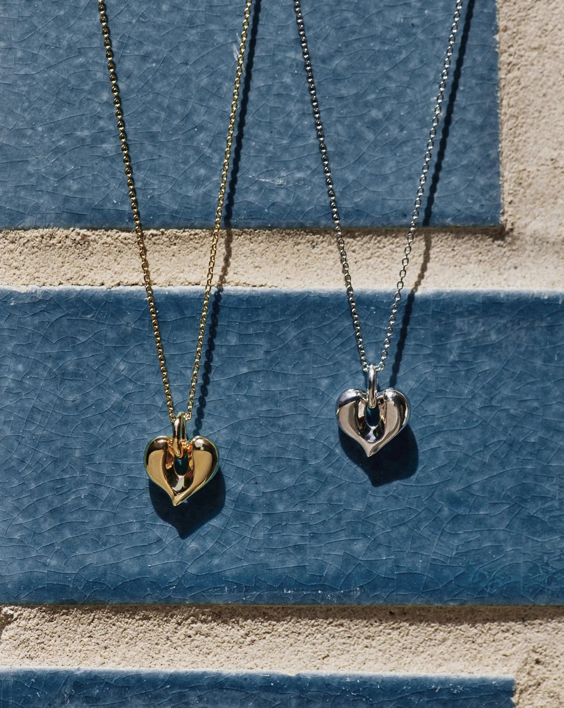 Molten Heart Pendant Necklace | Silver Plated Necklace Missoma 