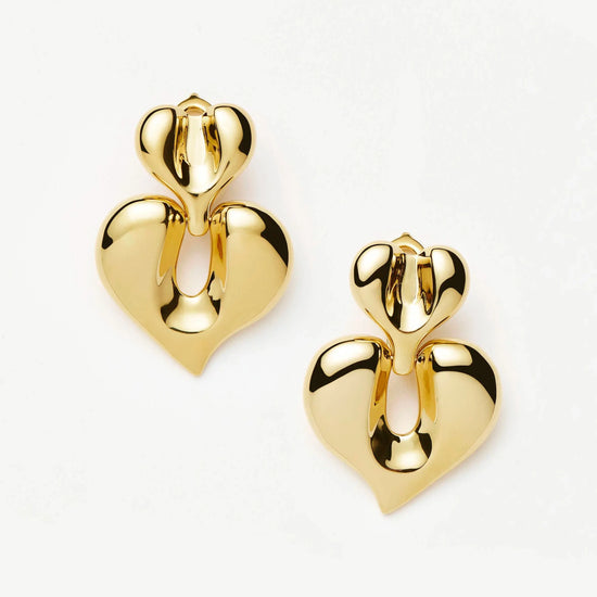 Molten Heart Statement Earrings | 18k Gold Plated Earrings Missoma 