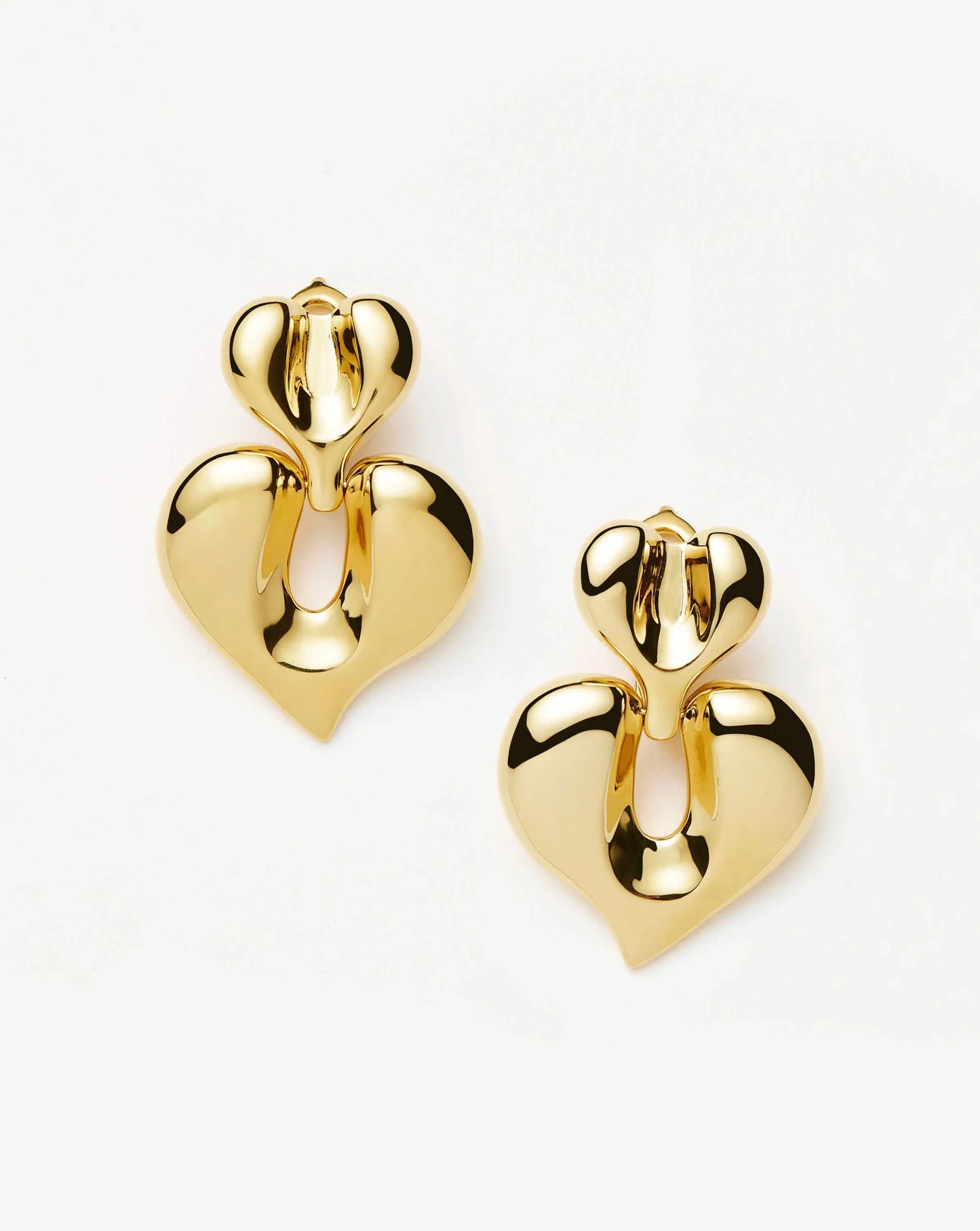 Molten Heart Statement Earrings | 18k Gold Plated Earrings Missoma 