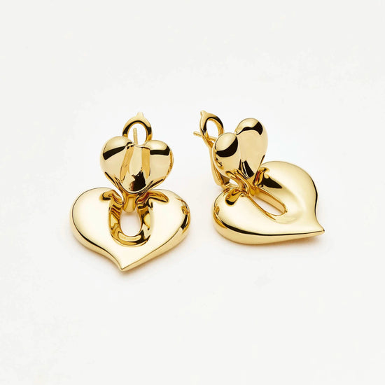 Molten Heart Statement Earrings | 18k Gold Plated Earrings Missoma 