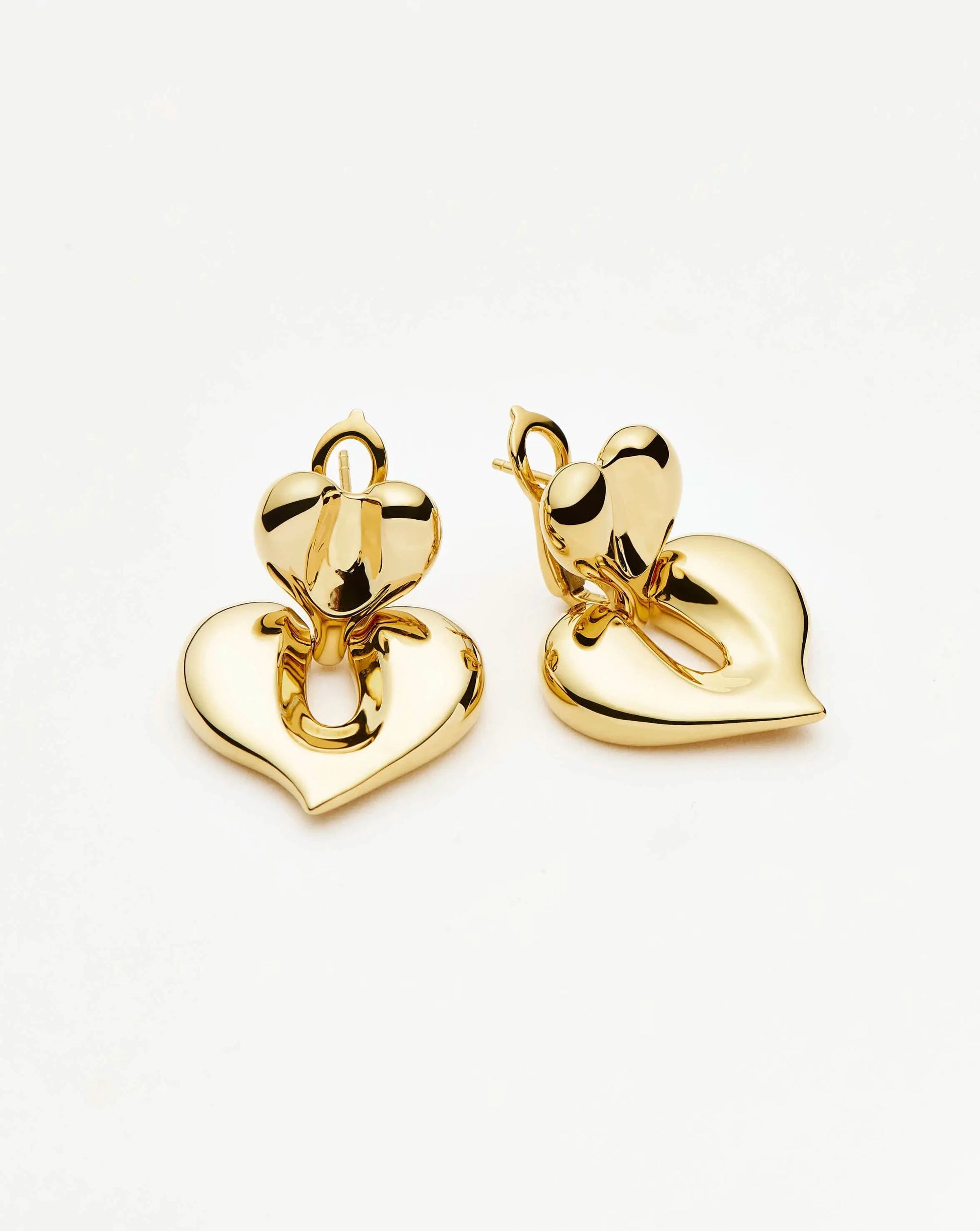 Molten Heart Statement Earrings | 18k Gold Plated Earrings Missoma 