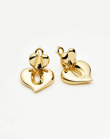 Molten Heart Statement Earrings | 18k Gold Plated Earrings Missoma 