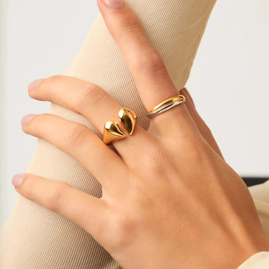 Molten Heartbreaker Statement Ring | 18k Gold Plated Ring Missoma 