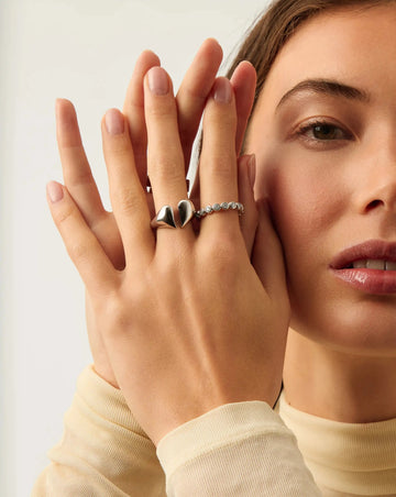 Molten Heartbreaker Statement Ring | Silver Plated Ring Missoma 