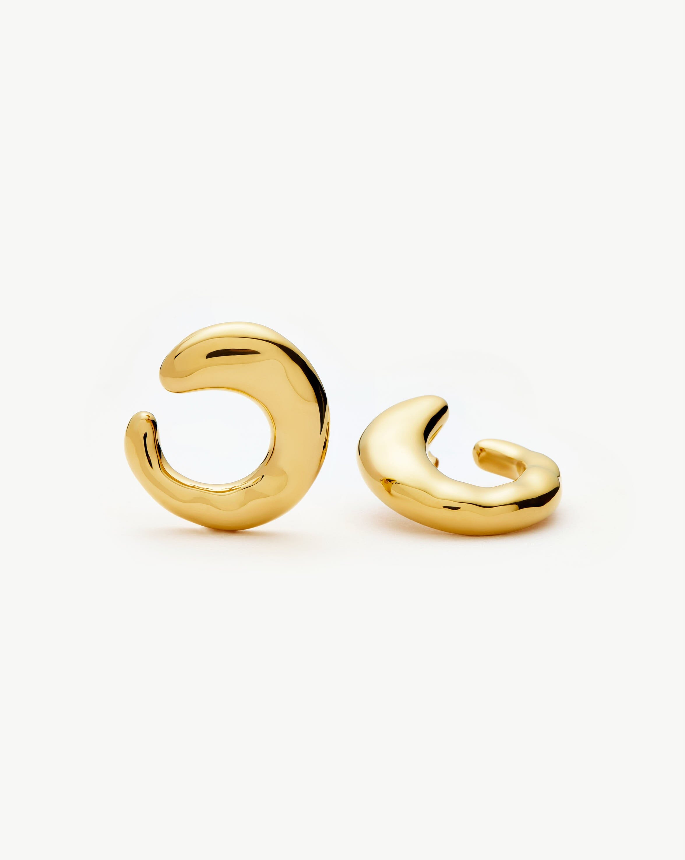 Molten Large Open Stud Earrings | 18k Gold Plated Earrings Missoma 