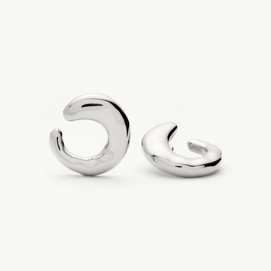 Molten Large Open Stud Earrings | Silver Plated Earrings Missoma 