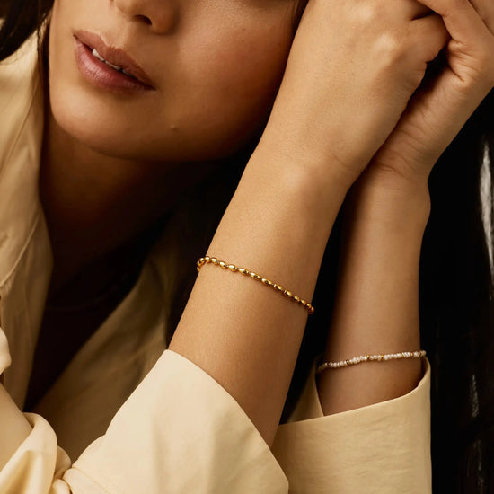 Molten Olive Chain Bracelet | 18k Gold Plated Bracelets Missoma 