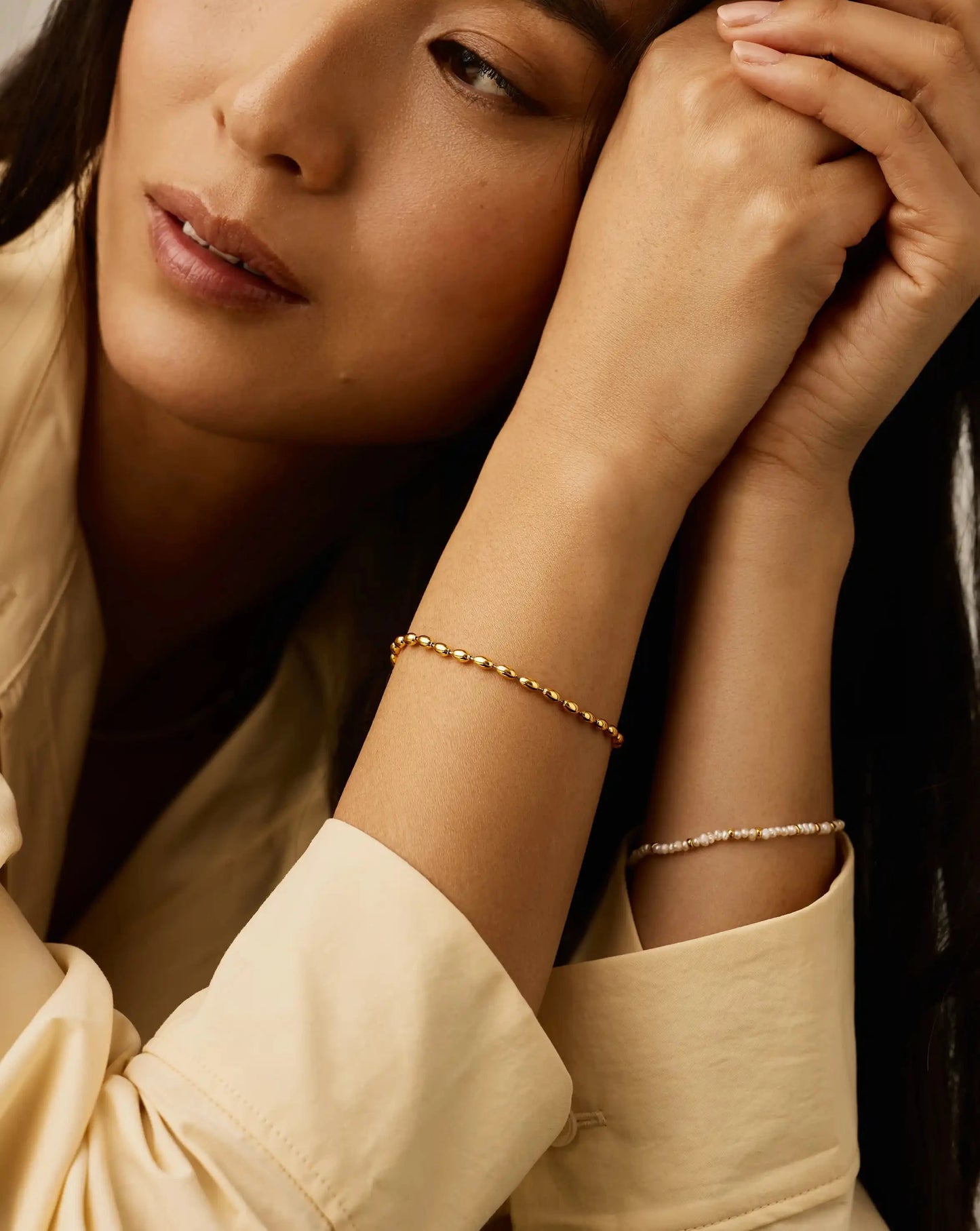 Molten Olive Chain Bracelet | 18k Gold Plated Bracelets Missoma 