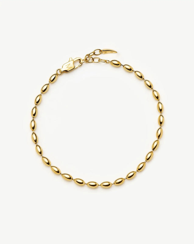 Molten Olive Chain Bracelet | 18k Gold Plated