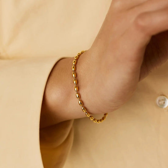 Molten Olive Chain Bracelet | 18k Gold Plated Bracelets Missoma 