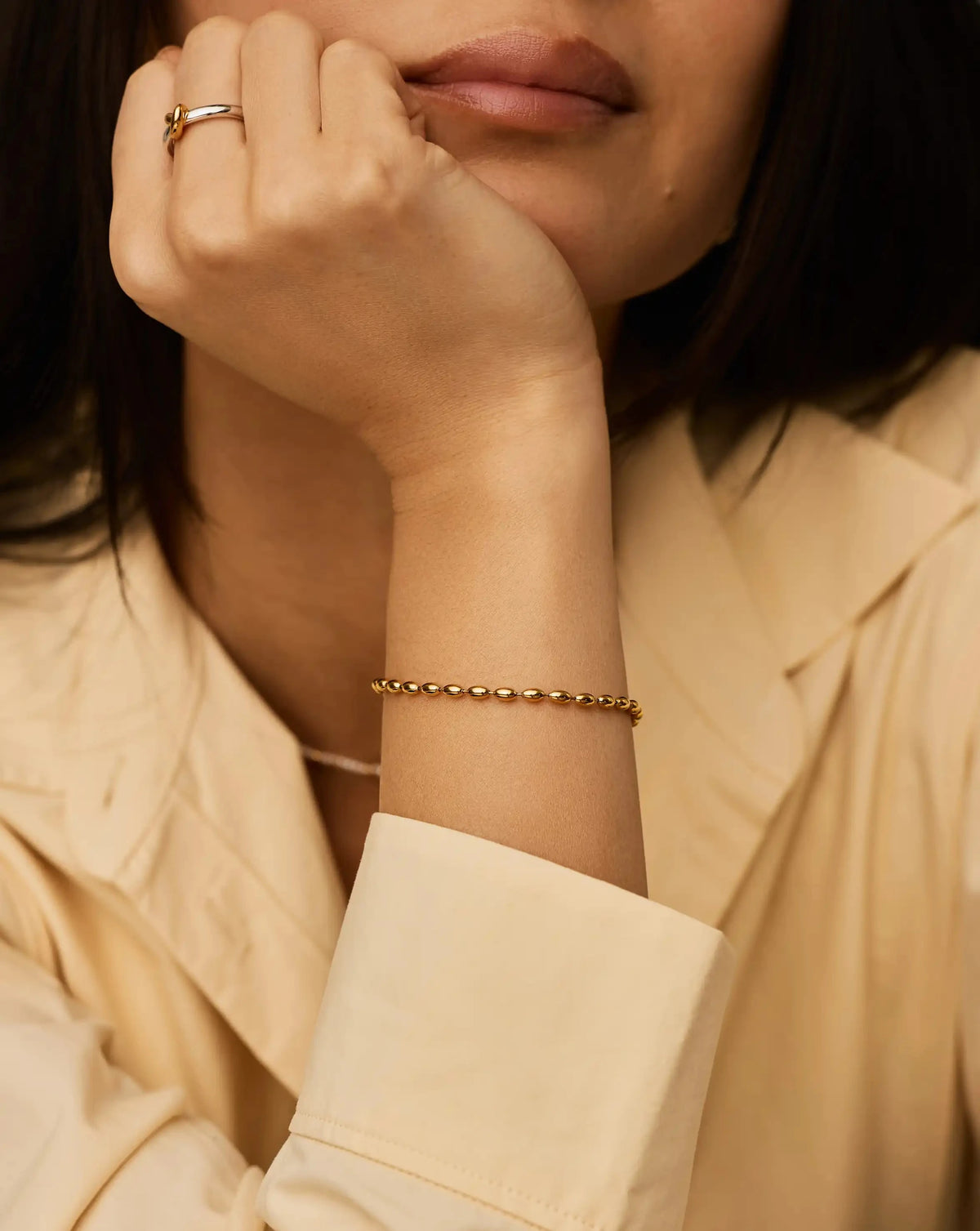 Molten Olive Chain Bracelet | 18k Gold Plated Bracelets Missoma 