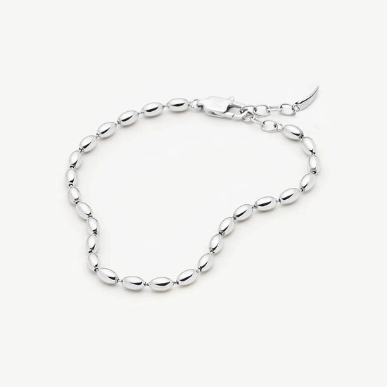 Molten Olive Chain Bracelet | Silver Plated Bracelets Missoma 