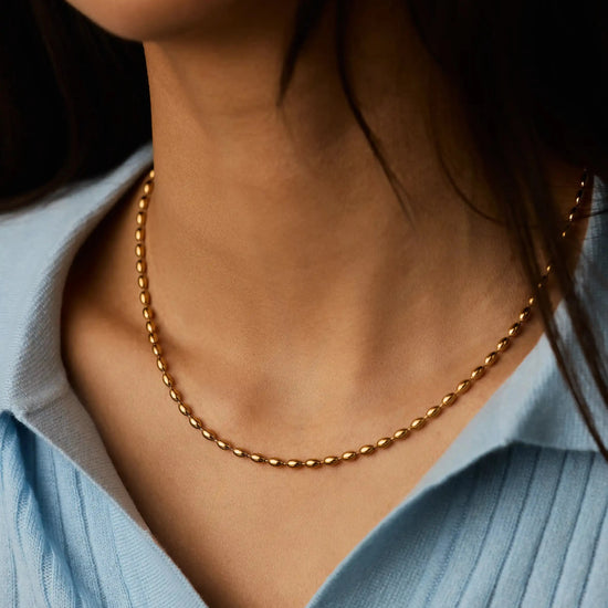 Molten Olive Chain Necklace | 18k Gold Plated Necklaces Missoma 