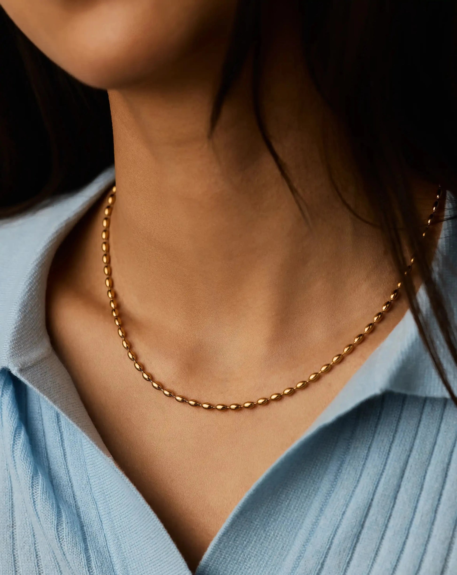 Molten Olive Chain Necklace | 18k Gold Plated Necklaces Missoma 