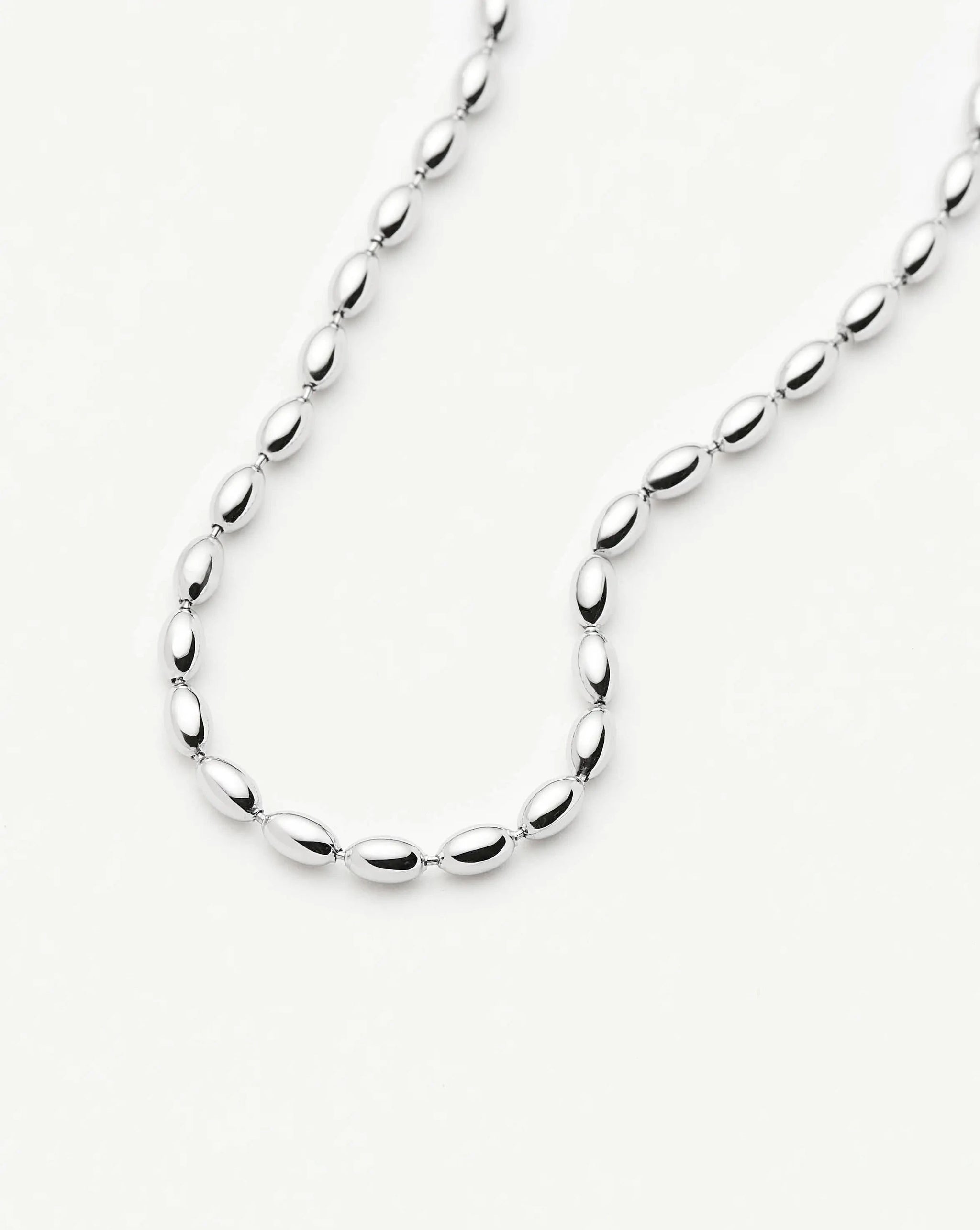 Molten Olive Chain Necklace | Silver Plated Necklaces Missoma 