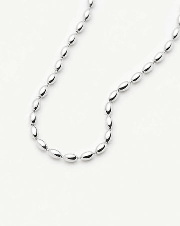 Molten Olive Chain Necklace | Silver Plated Necklaces Missoma 