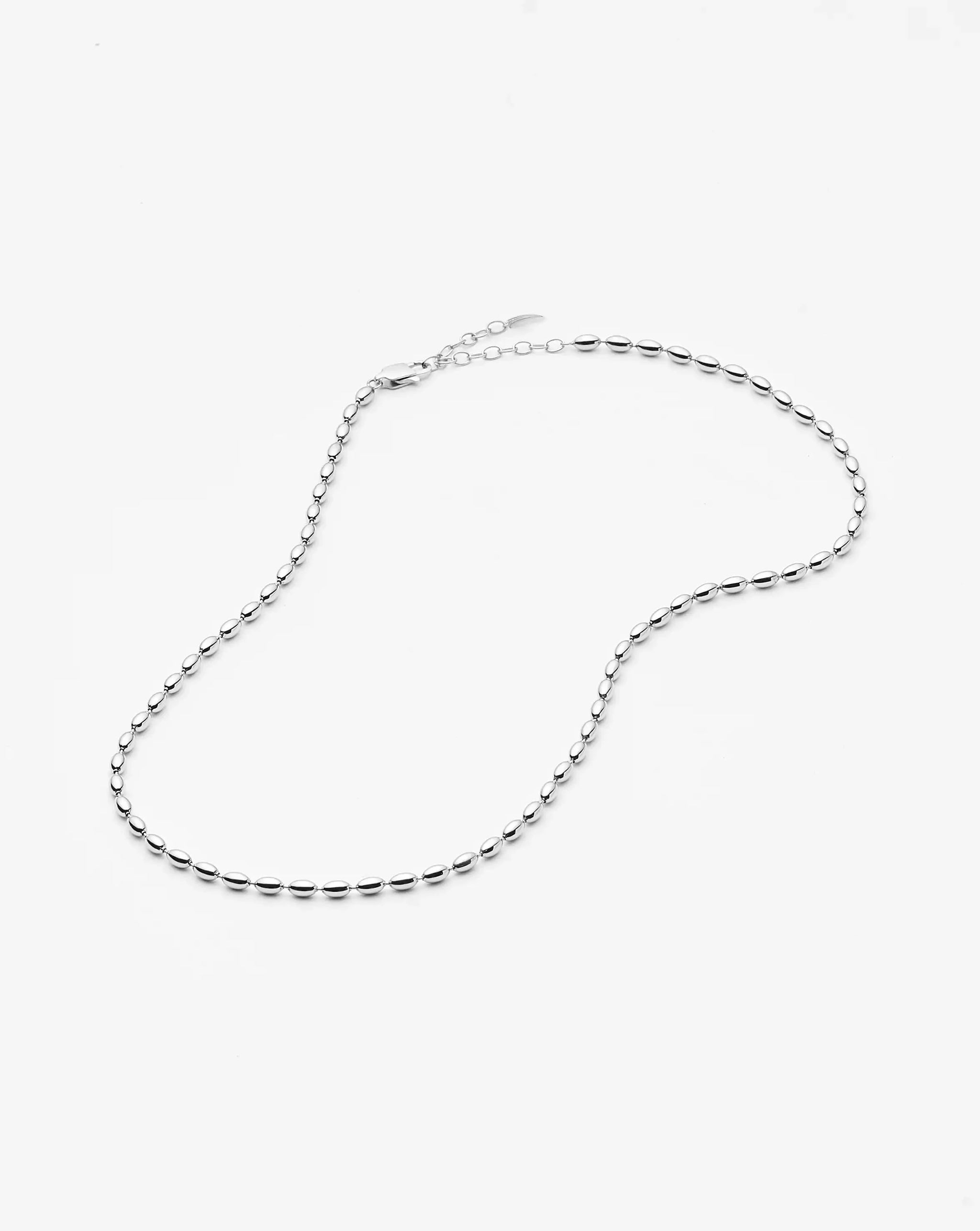 Molten Olive Chain Necklace | Silver Plated Necklaces Missoma 