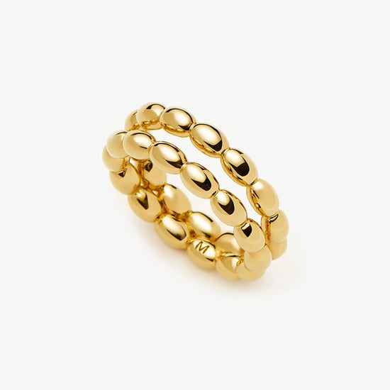 Molten Olive Stacked Ring | 18k Gold Plated Rings Missoma 