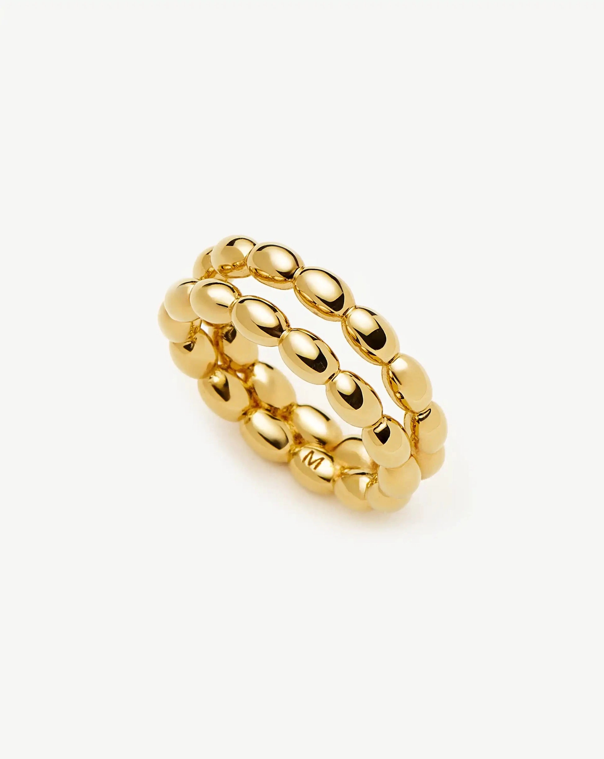 Molten Olive Stacked Ring | 18k Gold Plated Rings Missoma 