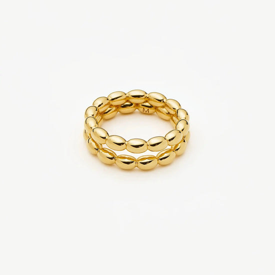 Molten Olive Stacked Ring | 18k Gold Plated Rings Missoma 
