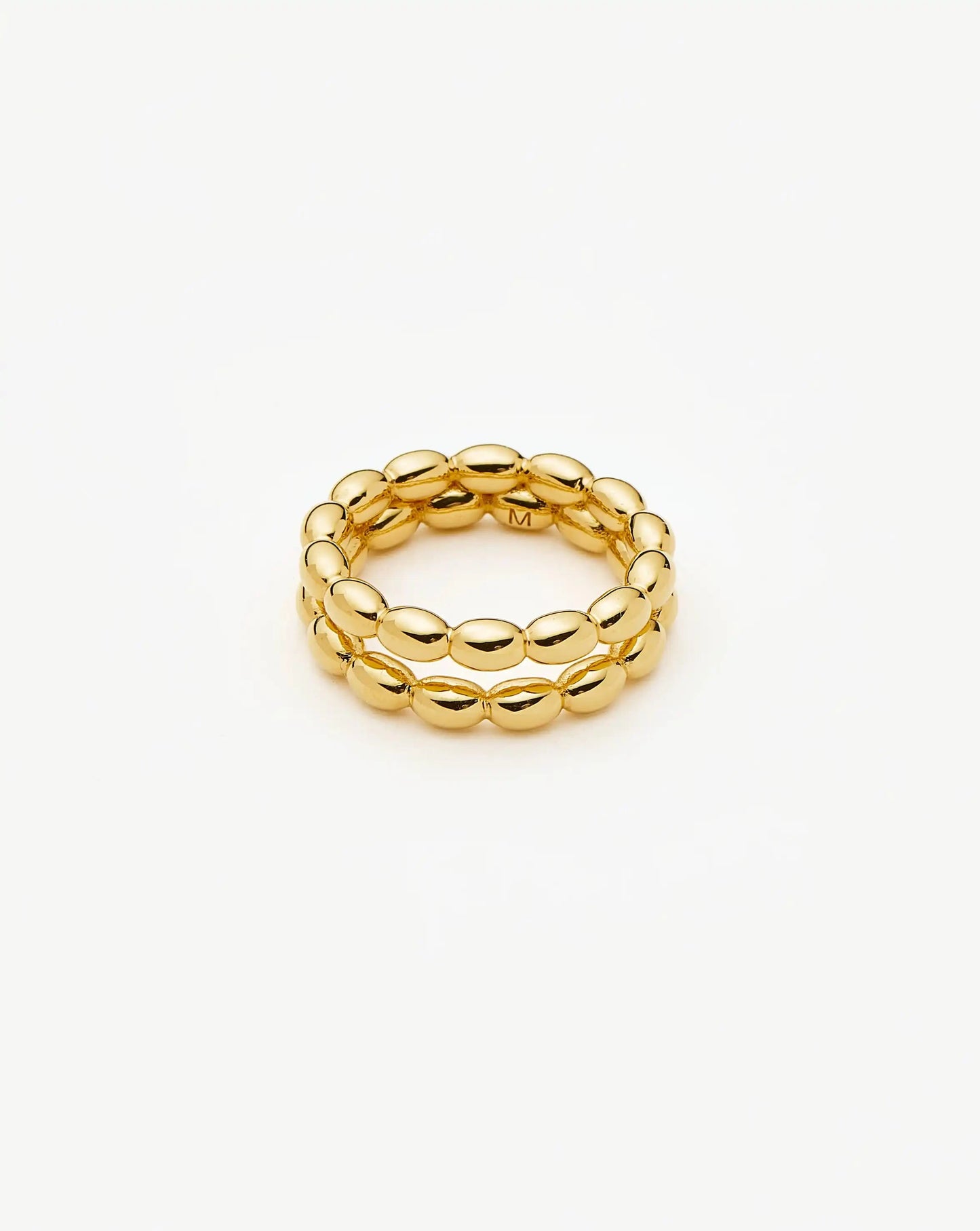 Molten Olive Stacked Ring | 18k Gold Plated Rings Missoma 